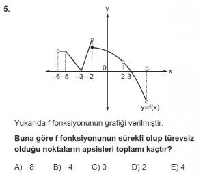 12. Sınıf Matematik kazanım Test 6 soru5