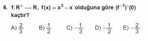 12. Sınıf Matematik kazanım Test 6 soru6