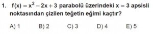 12. Sınıf Matematik kazanım Test 7 soru1