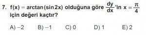 12. Sınıf Matematik kazanım Test 7 soru7