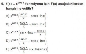 12. Sınıf Matematik kazanım Test 7 soru9