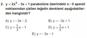 12. Sınıf Matematik kazanım Test 8 soru2