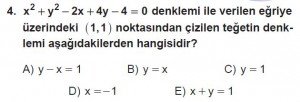 12. Sınıf Matematik kazanım Test 8 soru4