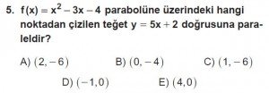 12. Sınıf Matematik kazanım Test 8 soru5