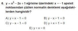 12. Sınıf Matematik kazanım Test 8 soru6