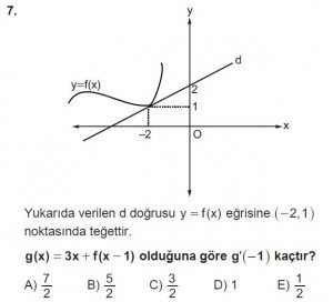 12. Sınıf Matematik kazanım Test 8 soru7