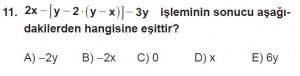 12. Sınıflar Matematik kazanım Test 1 soru11