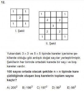12. Sınıflar Matematik kazanım Test 1 soru12