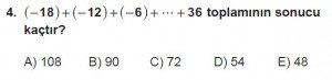 12. Sınıflar Matematik kazanım Test 1 soru4