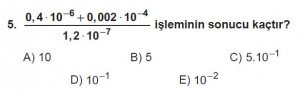 12. Sınıflar Matematik kazanım Test 10 soru5