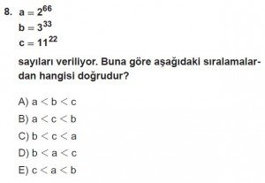12. Sınıflar Matematik kazanım Test 10 soru8