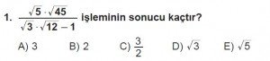12. Sınıflar Matematik kazanım Test 11 soru1