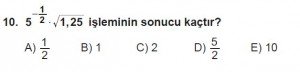 12. Sınıflar Matematik kazanım Test 11 soru10