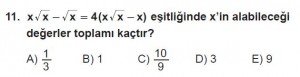 12. Sınıflar Matematik kazanım Test 11 soru11