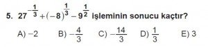 12. Sınıflar Matematik kazanım Test 12 soru5