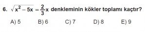 12. Sınıflar Matematik kazanım Test 12 soru6