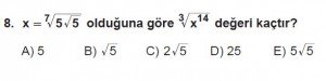 12. Sınıflar Matematik kazanım Test 12 soru8