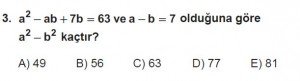 12. Sınıflar Matematik kazanım Test 13 soru3