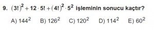 12. Sınıflar Matematik kazanım Test 13 soru9