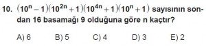 12. Sınıflar Matematik kazanım Test 14 soru10