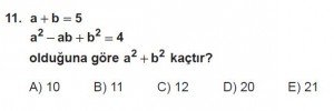 12. Sınıflar Matematik kazanım Test 14 soru11