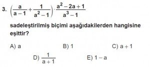 12. Sınıflar Matematik kazanım Test 14 soru3