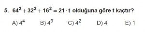 12. Sınıflar Matematik kazanım Test 14 soru5