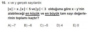 12. Sınıflar Matematik kazanım Test 15 soru10