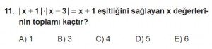 12. Sınıflar Matematik kazanım Test 15 soru11