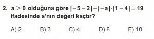 12. Sınıflar Matematik kazanım Test 15 soru2