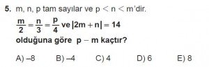 12. Sınıflar Matematik kazanım Test 15 soru5
