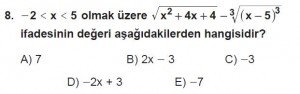 12. Sınıflar Matematik kazanım Test 15 soru8
