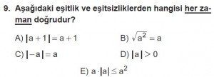 12. Sınıflar Matematik kazanım Test 15 soru9