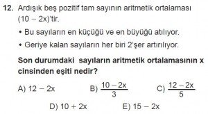 12. Sınıflar Matematik kazanım Test 16 soru12