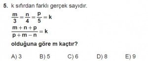 12. Sınıflar Matematik kazanım Test 16 soru5