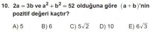 12. Sınıflar Matematik kazanım Test 17 soru10