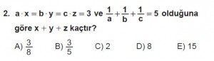 12. Sınıflar Matematik kazanım Test 17 soru2