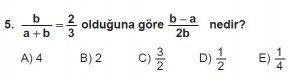 12. Sınıflar Matematik kazanım Test 17 soru5