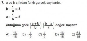 12. Sınıflar Matematik kazanım Test 17 soru7