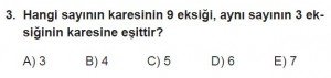 12. Sınıflar Matematik kazanım Test 18 soru3