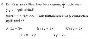 12. Sınıflar Matematik kazanım Test 18 soru5