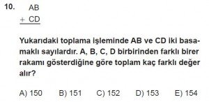 12. Sınıflar Matematik kazanım Test 2 soru10