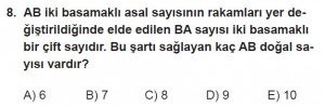 12. Sınıflar Matematik kazanım Test 2 soru8