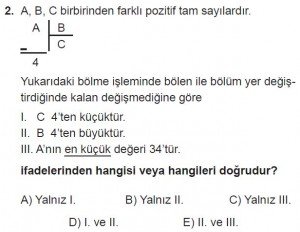 12. Sınıflar Matematik kazanım Test 3 soru2
