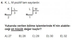 12. Sınıflar Matematik kazanım Test 3 soru4