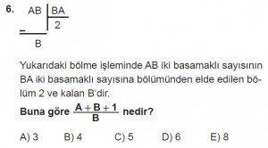 12. Sınıflar Matematik kazanım Test 3 soru6