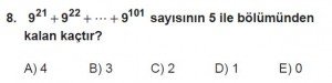 12. Sınıflar Matematik kazanım Test 3 soru8