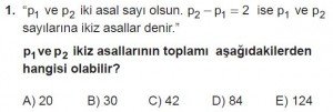 12. Sınıflar Matematik kazanım Test 4 soru1
