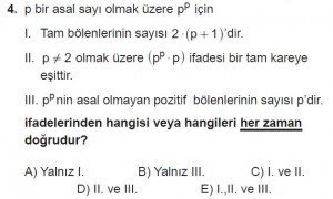 12. Sınıflar Matematik kazanım Test 4 soru4