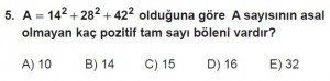 12. Sınıflar Matematik kazanım Test 4 soru5